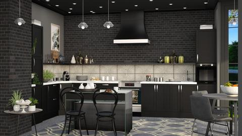 Black Kitchen - Kitchen  - by milyca8
