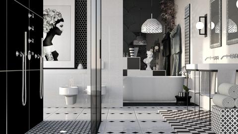 op art bathroom - Bathroom  - by AnVie