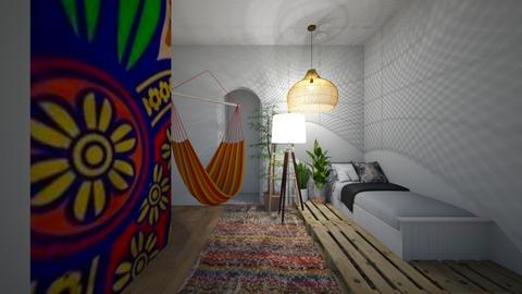 Boho Bedroom - Retro - Bedroom  - by deleted_1645806623_kiwimelon711