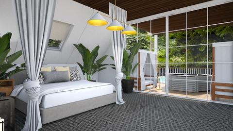 Sloping attic bedroom - Bedroom  - by rechnaya