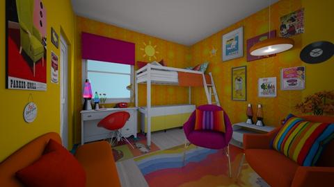 Groovy 70s - Retro - Bedroom  - by Sophia Cooper