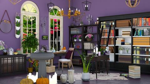 Halloween Purple Witch - Classic - Office  - by M i n h  T a m