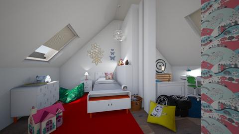 Attic bedroom - Kids room  - by Mormbly 