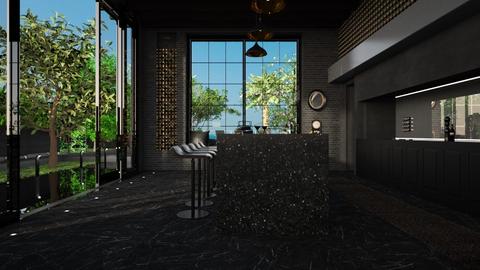 very black kitchen - by EsteNa