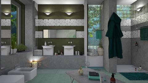 green_ grey - Bathroom  - by milyca8