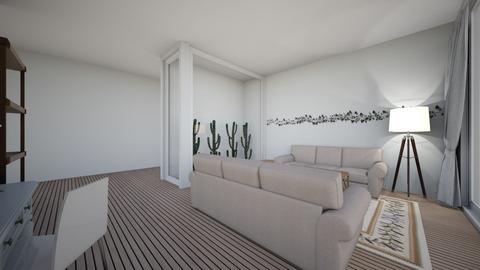 aesthetic simple LR - Living room  - by Iyad Umair