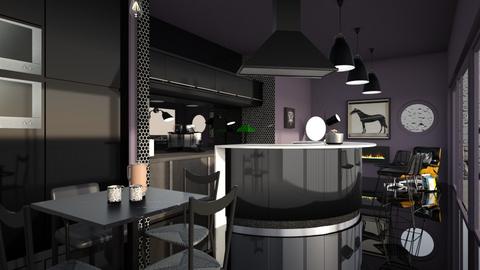 Very black kitchen - Kitchen  - by Mormbly 