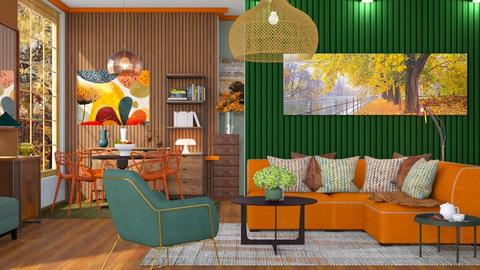 Autumn colors - Living room  - by milyca8