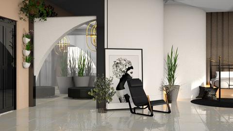 Curved Wall And Plants - Bedroom  - by Ally Carmody
