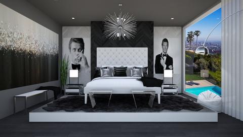 BLACK AND WHITE BOUDOIR - Modern - Bedroom  - by RS Designs