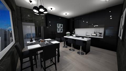 cocina muy negra - by ygalindo