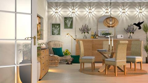 Rattan Summer Dining  - Dining room  - by Ally Carmody