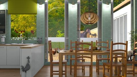 Modern Farmhouse Dining - by Ally Carmody