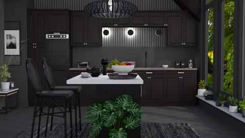 Dark Kitchen - Kitchen  - by milyca8