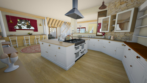 open kitchen - Country - Kitchen  - by donella